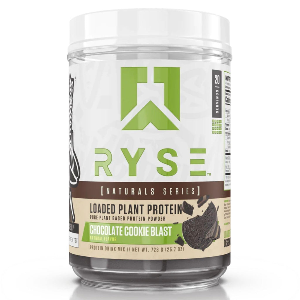 RYSE Naturals Series Loaded Plant Protein | 20g Protein from Pea Chickpea & Barley Rice | Zero Artificial Colors Flavors or Sweeteners | 20 Servings (Chocolate Cookie Blast)