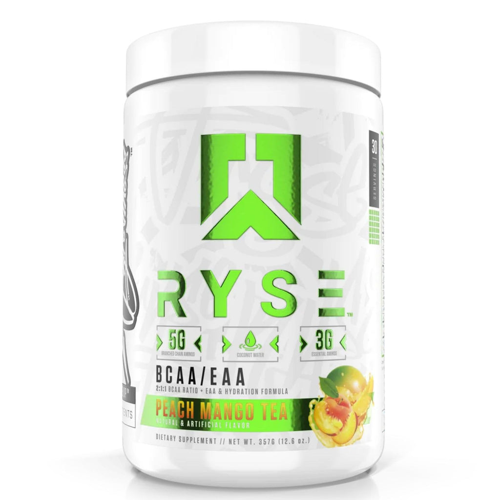Ryse Core Series BCAA+EAA | Recover Hydrate and Build | with 5g Branched Chain Aminos and 3g Essential Aminos | 30 Servings (Tropical Snocone)